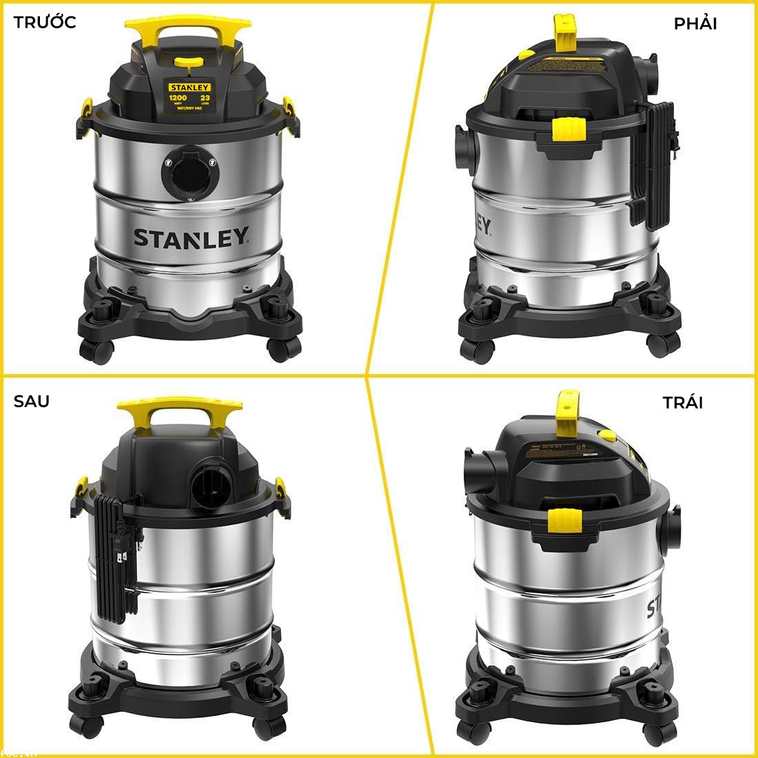Máy hút bụi công nghiệp 3 chức năng Stanley SL19417-6AB - 23Lít