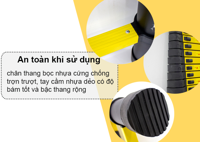 Thang nhôm rút gọn đơn, sơn tĩnh điện Sumika SKS 440