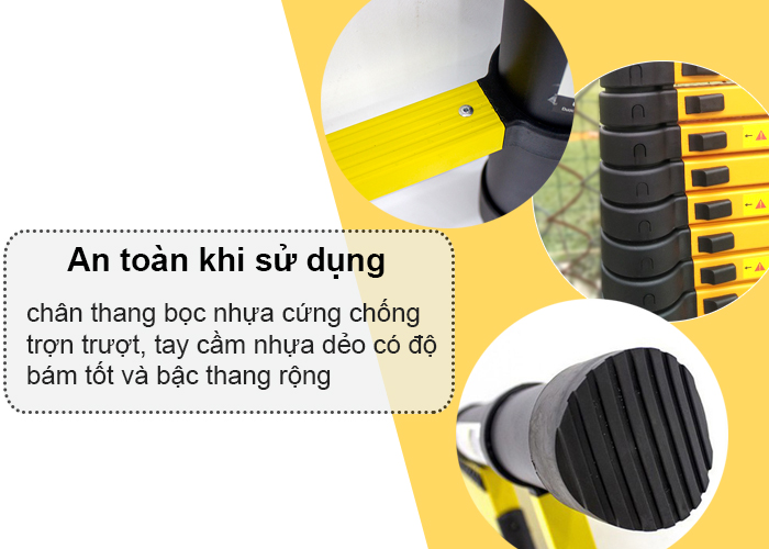 Thang nhôm rút gọn đơn , sơn tĩnh điện Sumika SKS 510